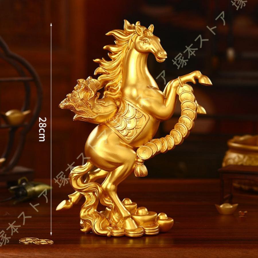 馬の置物 風水グッズ レジン 干支 午 仕事運アップ 開運グッズ 金運