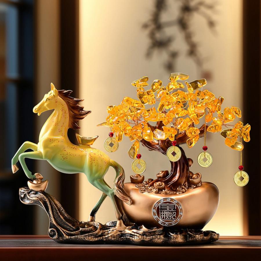馬の置物 風水グッズ レジン 干支 午 仕事運アップ 開運グッズ 金運
