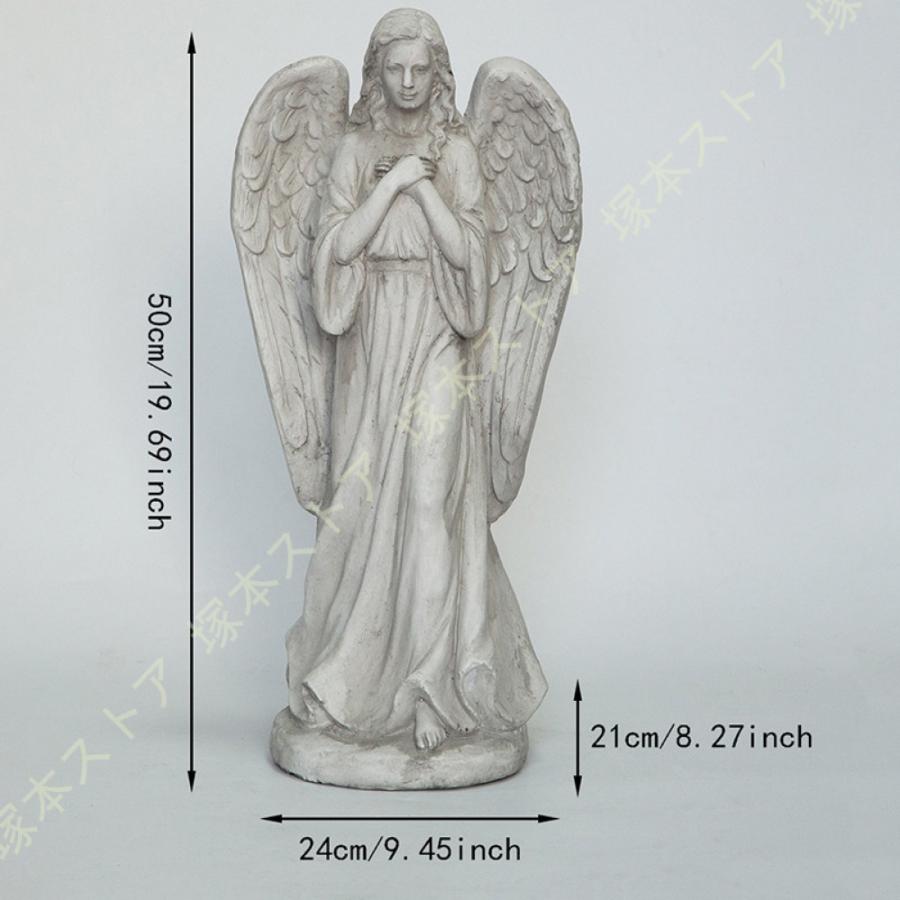 人形　天使　オブジェ　置物　インテリア　工芸品　美術品　A1042 天使 置物 人形 大型 オブジェ お祈り エンジェル インテリア 平和