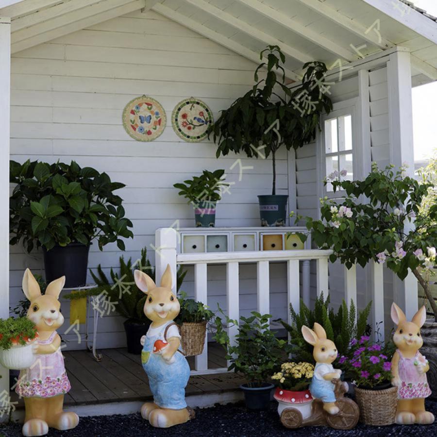 デコパージュ ꔛ‬ꕤ ガーデン雑貨♡折り畳みテーブル♡花台♡うさぎ♡ インテリア デコパージュ ꔛꕤ ガーデン雑貨♡折り畳みテーブル♡花台