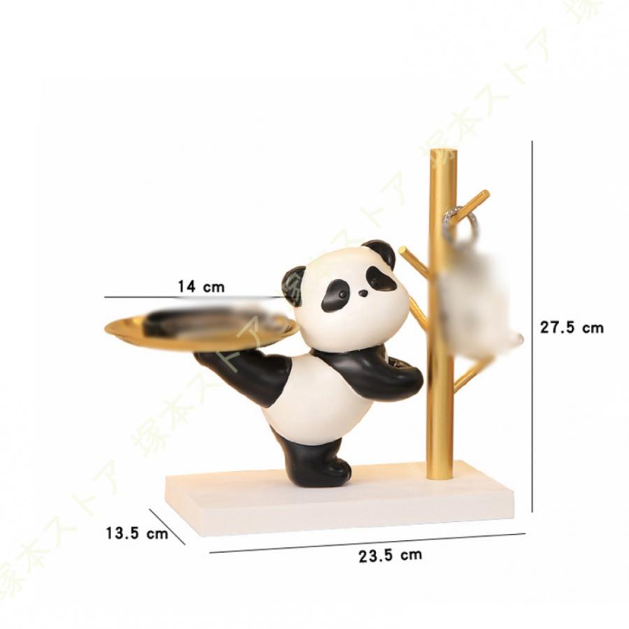 パンダの小物入れ、灰皿、置物 楽天市場】800円OFFクーポン 寝そべっているパンダ 収納トレイ付