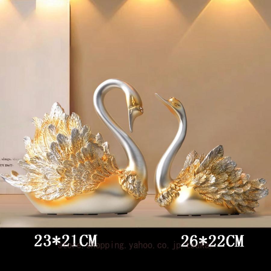スワン 白鳥 モダンな 置き物 樹脂製 置物 玄関 工芸品 クリエイティブ