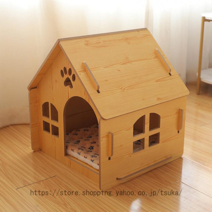 JUI3N] 北欧 犬小屋 屋外用 大型犬 木製 ドア付きの大型屋外犬
