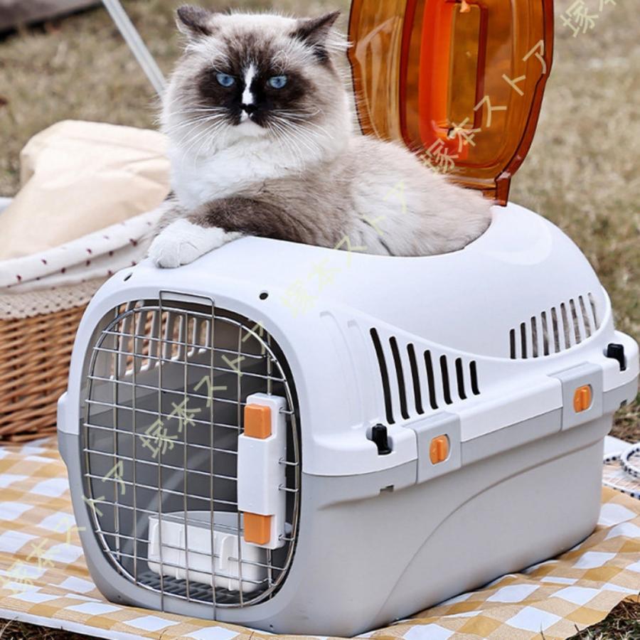犬猫兼用キャリー ペットケンネル ペットゲージ ケージ ハードキャリー 取っ手付き 室内用ハウス 小型犬 猫 ペット 移動 外出 旅行 防災 グッズ ハウス |  | 20
