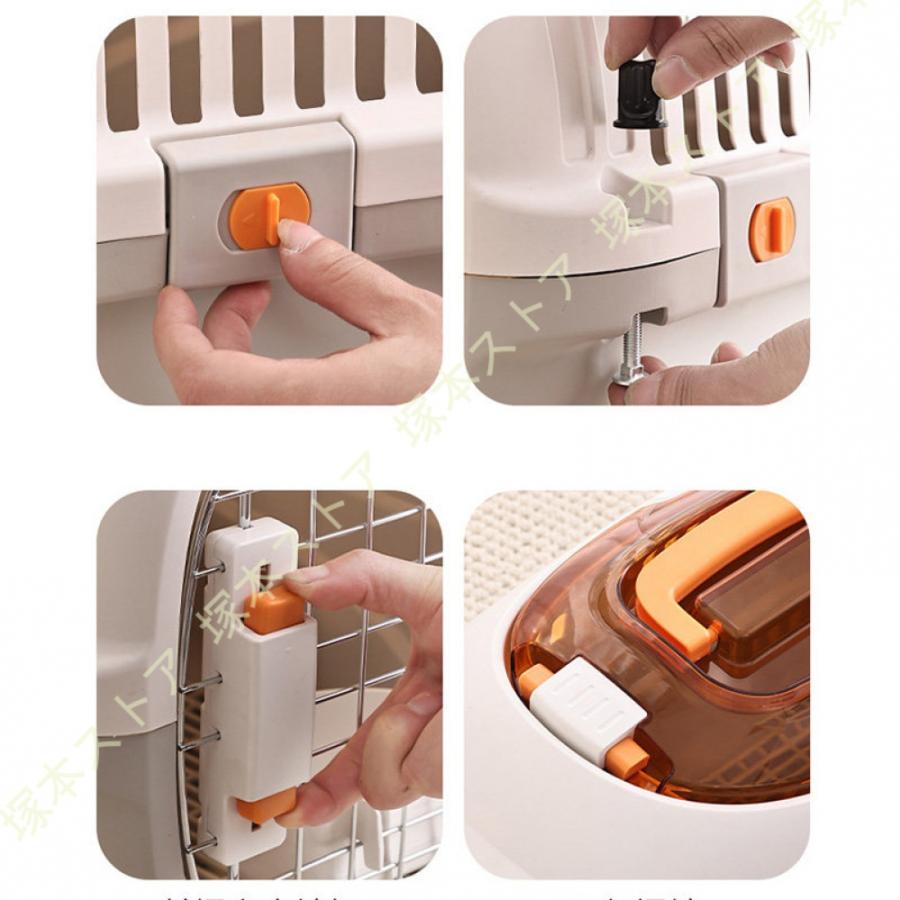 犬猫兼用キャリー ペットケンネル ペットゲージ ケージ ハードキャリー 取っ手付き 室内用ハウス 小型犬 猫 ペット 移動 外出 旅行 防災 グッズ ハウス |  | 12