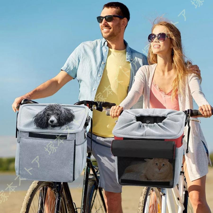 自転車かご 前かご ペットキャリー バッグ 取り外し可能 自転車
