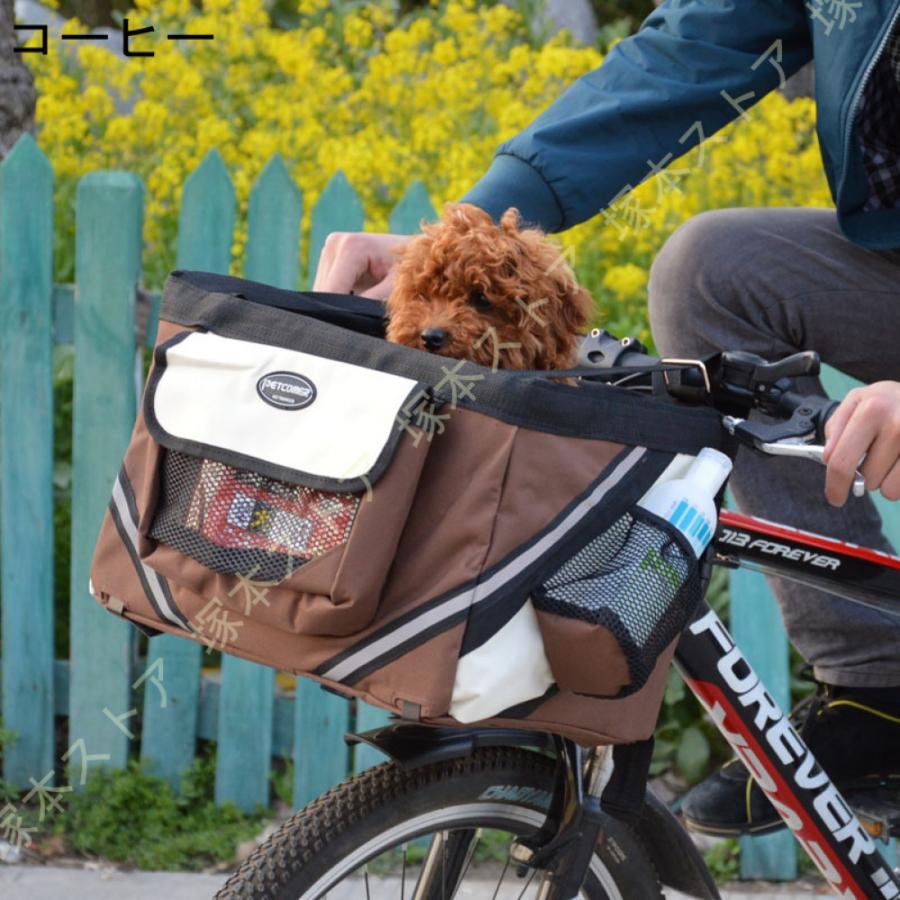 折り畳み自転車 かご ペットキャリー 猫バッグ 犬バッグ お出かけ 携帯 ショルダーバッグ テディ 小型犬用 通気性いい 自転車前カゴ バスケット 脱着式 防水_3
