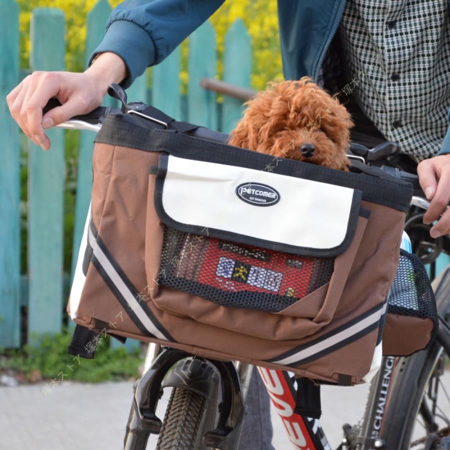 折り畳み自転車 かご ペットキャリー 猫バッグ 犬バッグ お出かけ 携帯 ショルダーバッグ テディ 小型犬用 通気性いい 自転車前カゴ バスケット 脱着式 防水_6