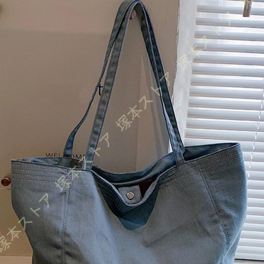 トートバッグ キャンバス 大容量 a4 スナップボタン付き