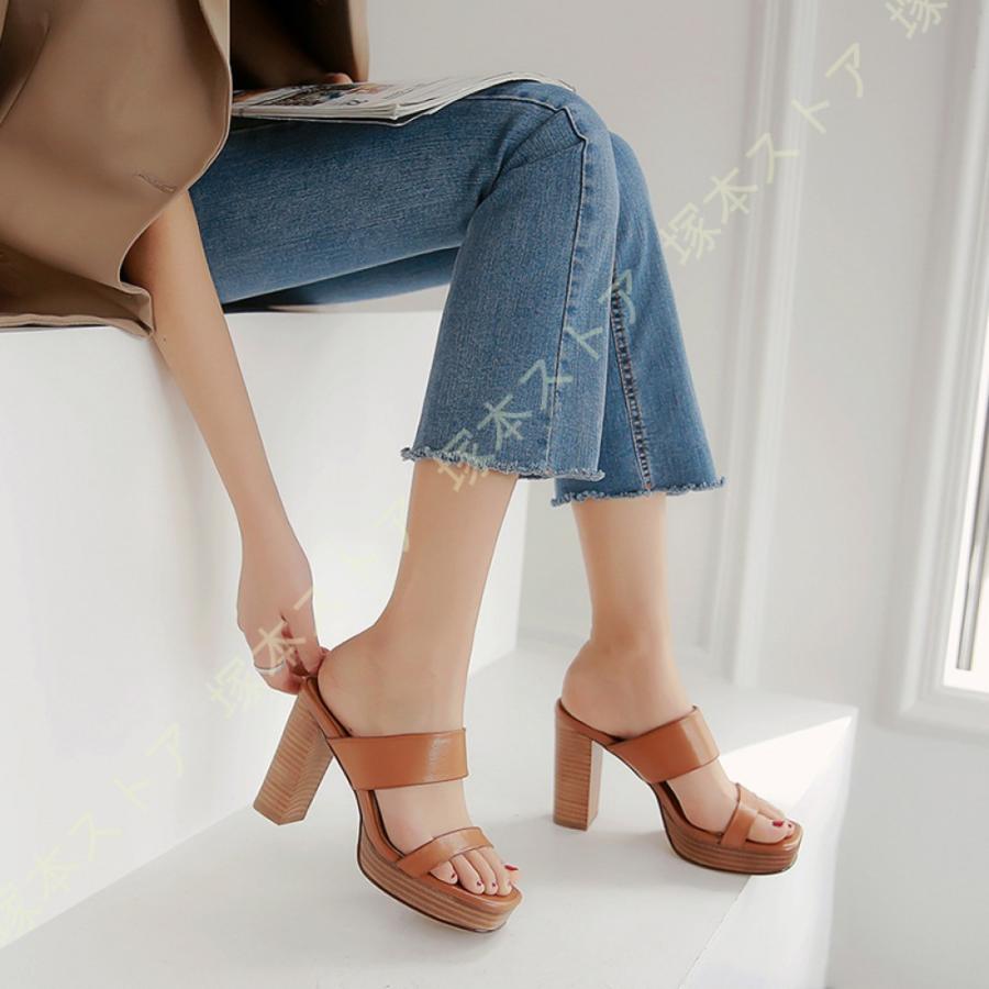 魅了 ミュール サンダル 厚底 ハイヒール 10cm ヒール エレガント レディース 靴 シューズ 滑り止め 歩きやすい 履きやすい オープントゥ 無地 スムース ストーム Rp9 Nv2 Ts963 塚本ストア 通販 Yahoo ショッピング 絶対一番安い Www Doctor Plan Com