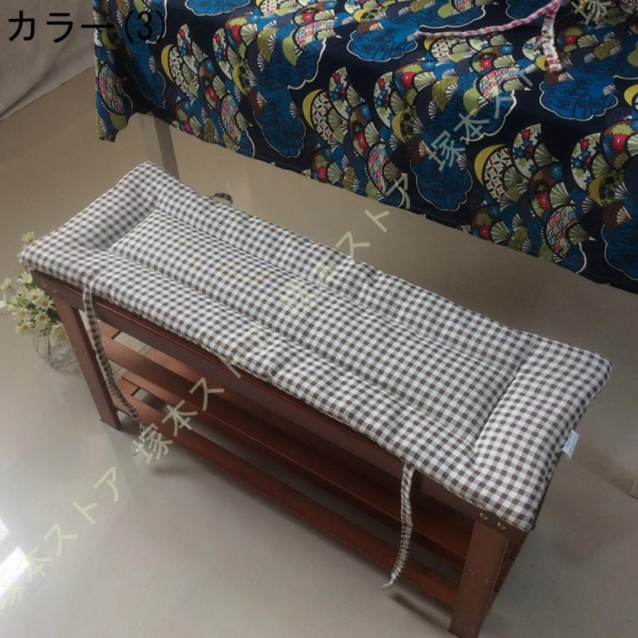 長い座布団 ベンチシートクッション 幾何学柄 長座布団 滑り止め座布団 屋内屋外ベンチ用クッション 座面クッション ジッパーと洗えるチェア