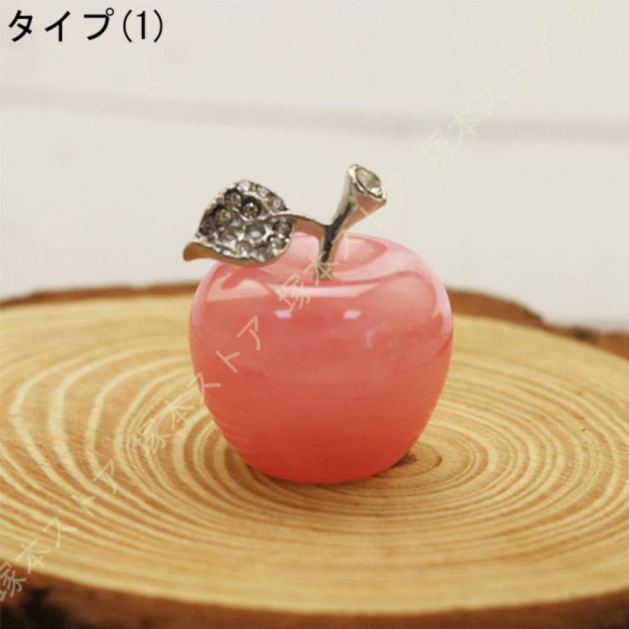 リンゴのオーナメント アップル 置物 ガラス フルーツ 縁起物 風水