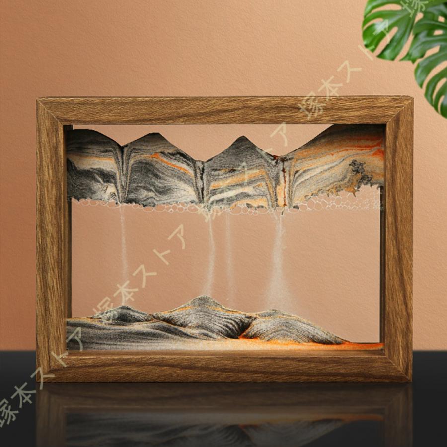 サンドピクチャー 流砂絵 サンドアート 流れる 砂絵時計 動く砂