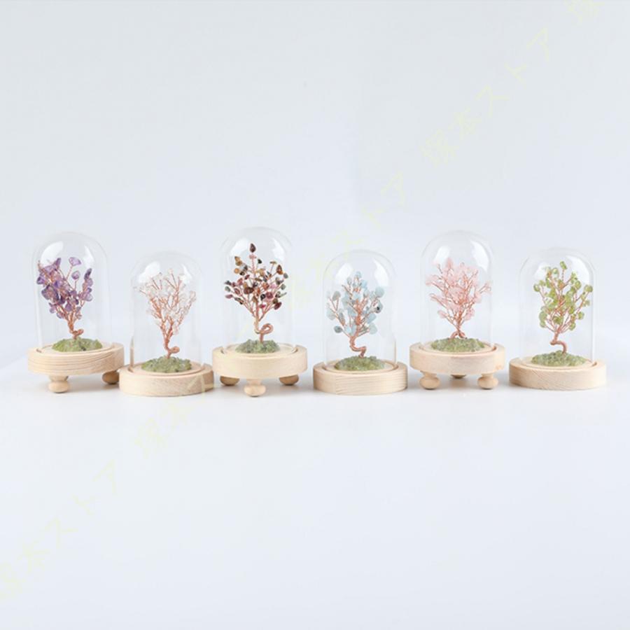 ローズクォーツ 金のなる木 置物 ガラス細工 植物 縁起物 風水