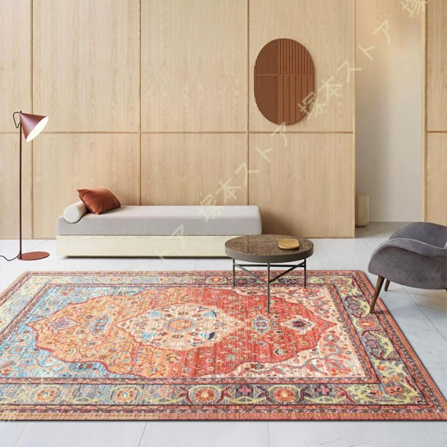 【新品】100%ウール絨毯　リビング　シルクロード　ラグ　カーペット　レトロ 新品】100%ウール絨毯 リビング シルクロード ラグ カーペット レトロ