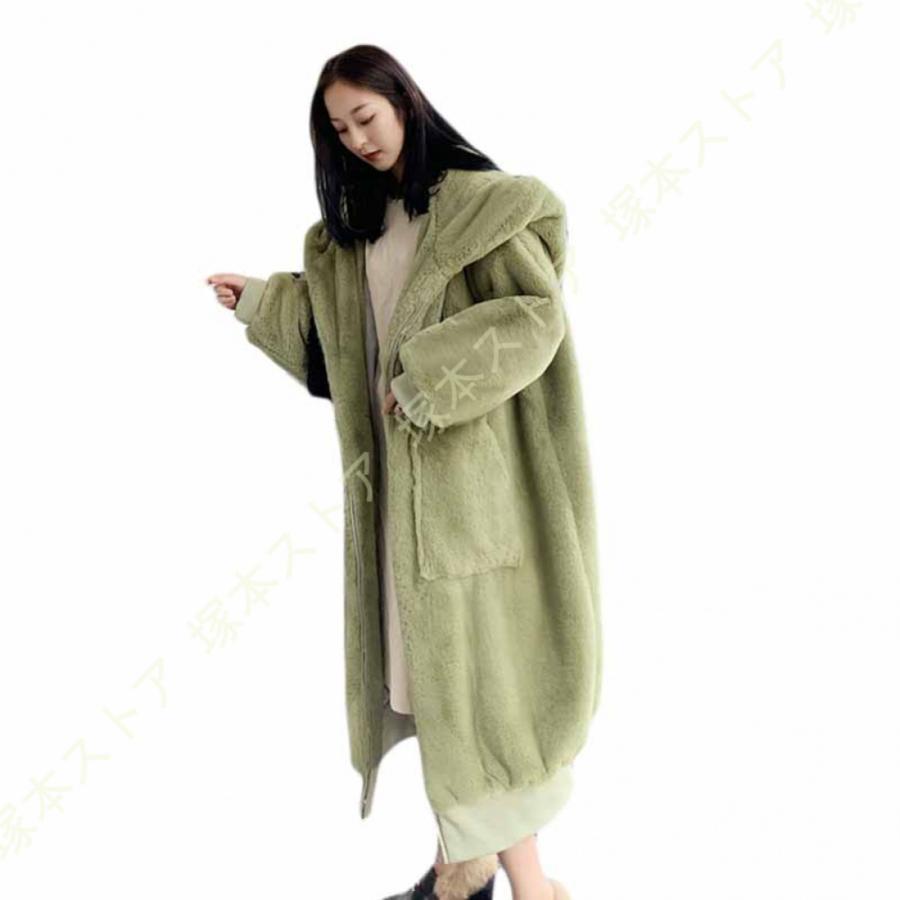 フード付き ボアジャケット レディース ボアブルゾン おしゃれ 可愛い ミドル丈 ふわふわ もこもこ 秋冬 アウター 韓国風 ボア コート 防寒着 ファーコート |  | 18