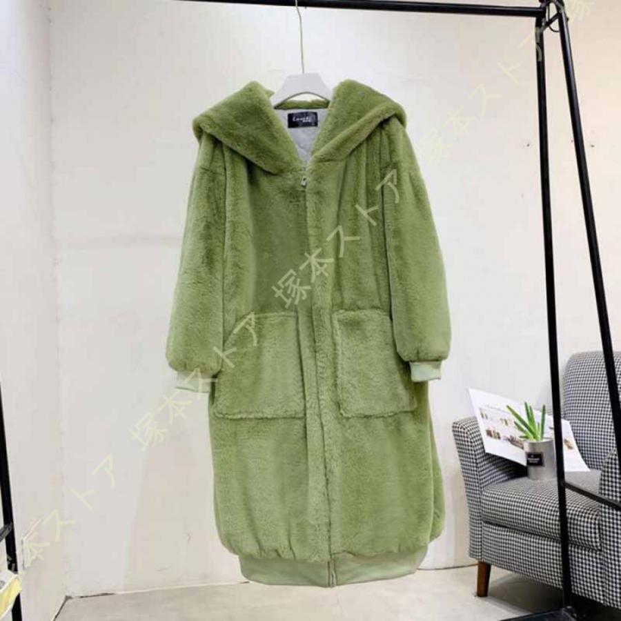 フード付き ボアジャケット レディース ボアブルゾン おしゃれ 可愛い ミドル丈 ふわふわ もこもこ 秋冬 アウター 韓国風 ボア コート 防寒着 ファーコート |  | 23