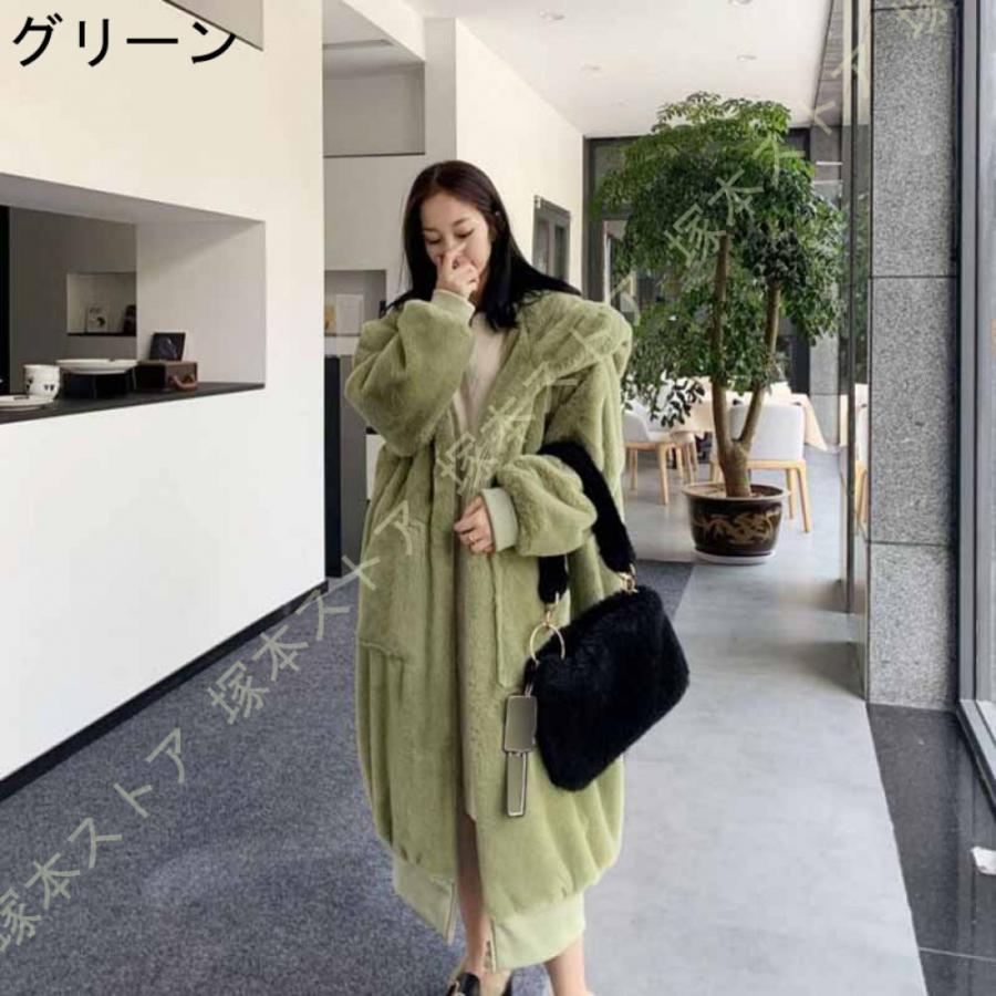 フード付き ボアジャケット レディース ボアブルゾン おしゃれ 可愛い ミドル丈 ふわふわ もこもこ 秋冬 アウター 韓国風 ボア コート 防寒着 ファーコート |  | 07