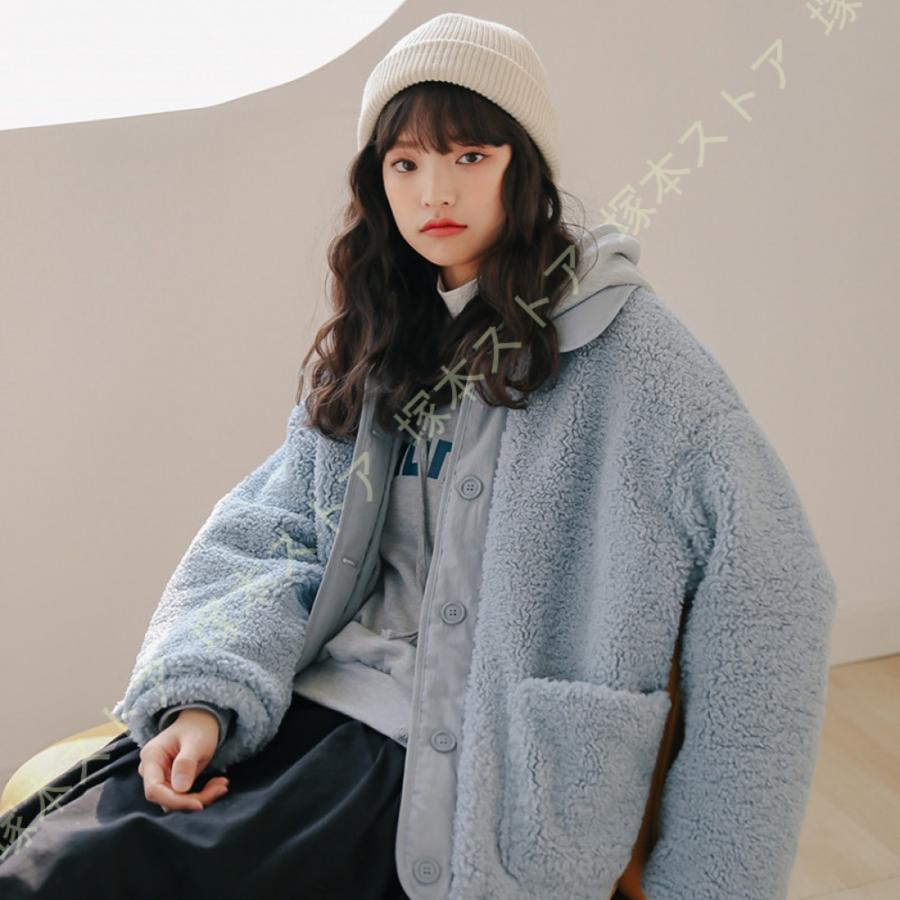 ボアブルゾン ボアジャケット かわいい もこもこ ノーカラー ふわふわ 暖かい レディース コート ゆったり 可愛い 防寒 韓国風 おしゃれ 厚手 レディース 冬 |  | 17