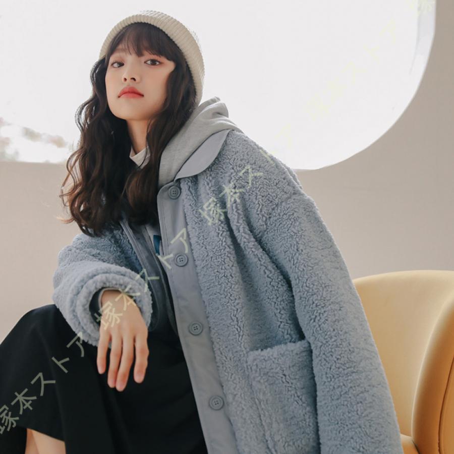 ボアブルゾン ボアジャケット かわいい もこもこ ノーカラー ふわふわ 暖かい レディース コート ゆったり 可愛い 防寒 韓国風 おしゃれ 厚手 レディース 冬 |  | 18