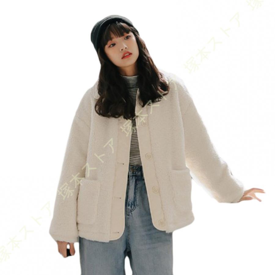 ボアブルゾン ボアジャケット かわいい もこもこ ノーカラー ふわふわ 暖かい レディース コート ゆったり 可愛い 防寒 韓国風 おしゃれ 厚手 レディース 冬 |  | 05