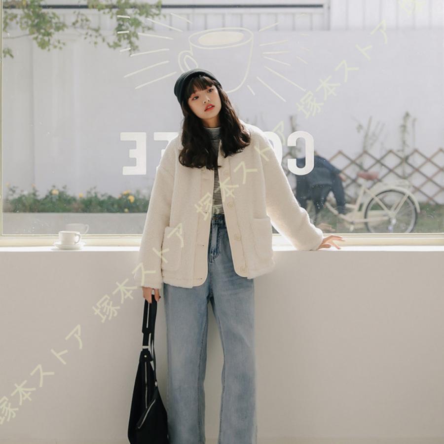 ボアブルゾン ボアジャケット かわいい もこもこ ノーカラー ふわふわ 暖かい レディース コート ゆったり 可愛い 防寒 韓国風 おしゃれ 厚手 レディース 冬 |  | 08