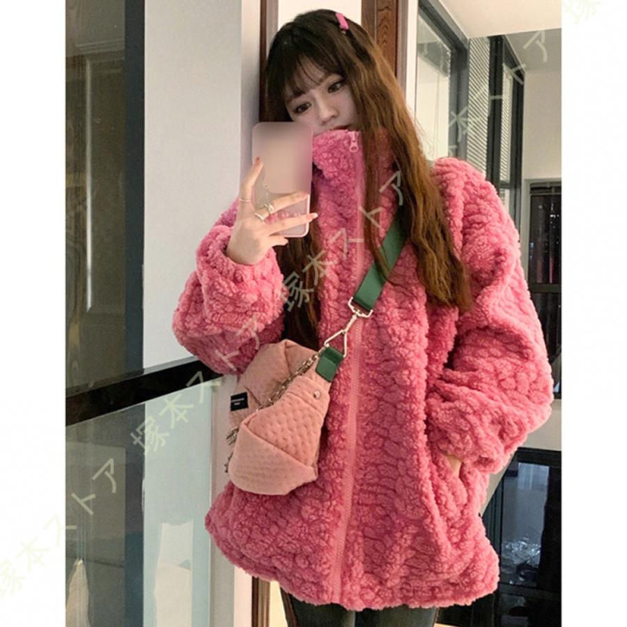 アウター レディース ボア コート ショート丈 羽織り ブルゾン もこもこ 大きいサイズ 秋 冬 暖かい ゆったり 体型カバー ふんわり 普段使い お出かけ 大人 |  | 02