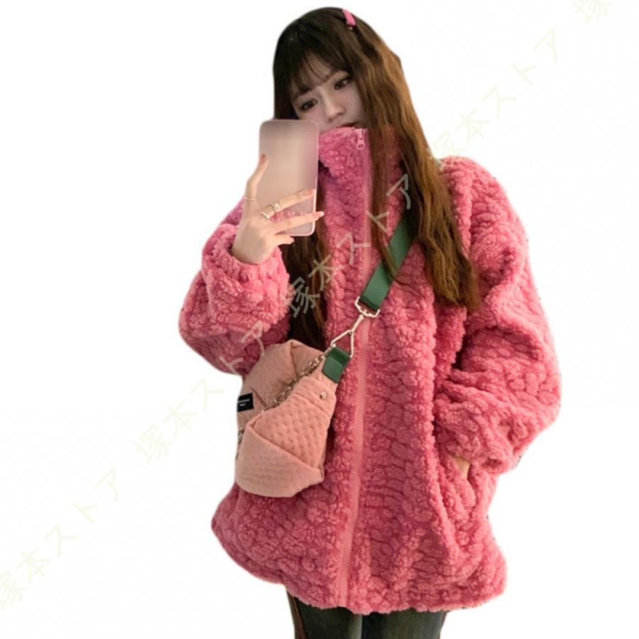 アウター レディース ボア コート ショート丈 羽織り ブルゾン もこもこ 大きいサイズ 秋 冬 暖かい ゆったり 体型カバー ふんわり 普段使い お出かけ 大人 |  | 03