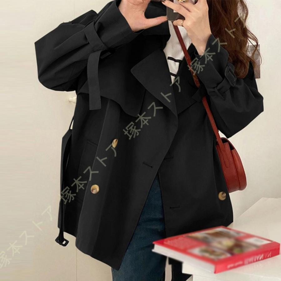 レディース トレンチコート ジャケット ビジネス 春 体型カバーボタン 秋冬 スリム 細身 オフィス 結婚式 事務服 入学式 卒業式 ギフト 大きいサイズ 通勤 OL | 