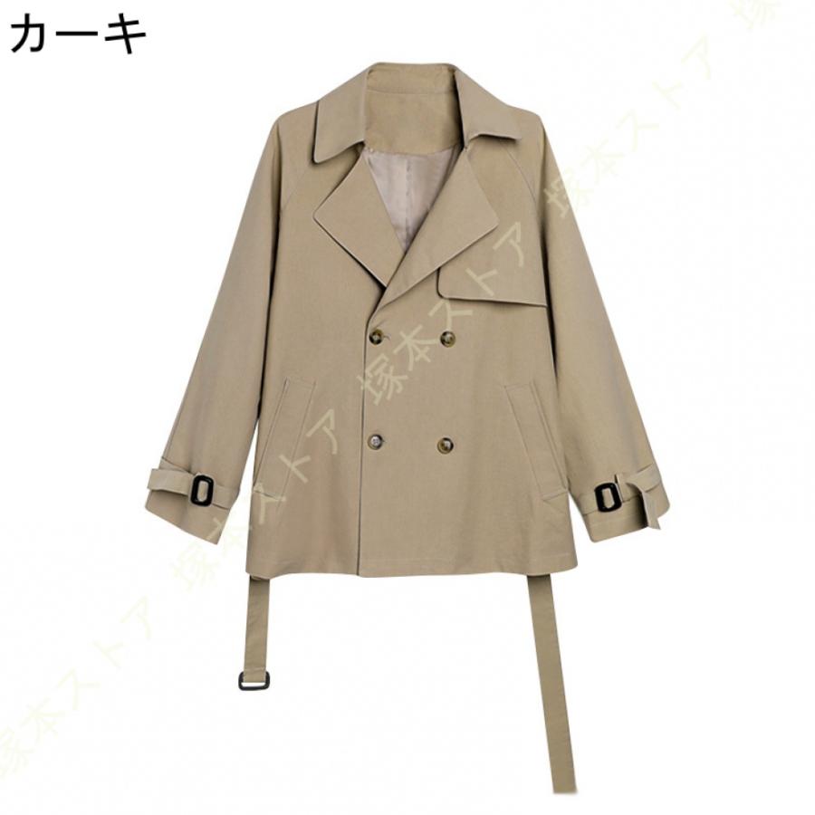 レディース トレンチコート ジャケット ビジネス 春 体型カバーボタン 秋冬 スリム 細身 オフィス 結婚式 事務服 入学式 卒業式 ギフト 大きいサイズ 通勤 OL |  | 03
