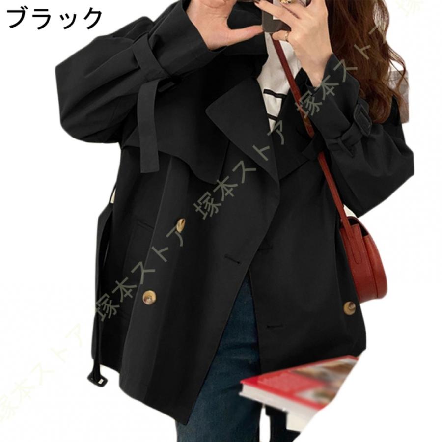レディース トレンチコート ジャケット ビジネス 春 体型カバーボタン 秋冬 スリム 細身 オフィス 結婚式 事務服 入学式 卒業式 ギフト 大きいサイズ 通勤 OL |  | 04