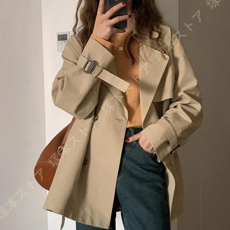 レディース トレンチコート ジャケット ビジネス 春 体型カバーボタン 秋冬 スリム 細身 オフィス 結婚式 事務服 入学式 卒業式 ギフト 大きいサイズ 通勤 OL |  | 08