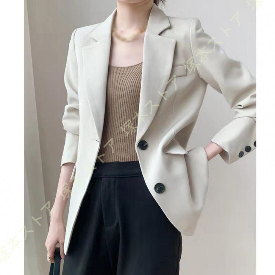 テーラードジャケット 春 夏 アウター ジャケット レディース 冷房対策 通勤服 OL オフィス カジュアル 羽織 上品 無地 スーツ ジャケット オフィス |  | 15