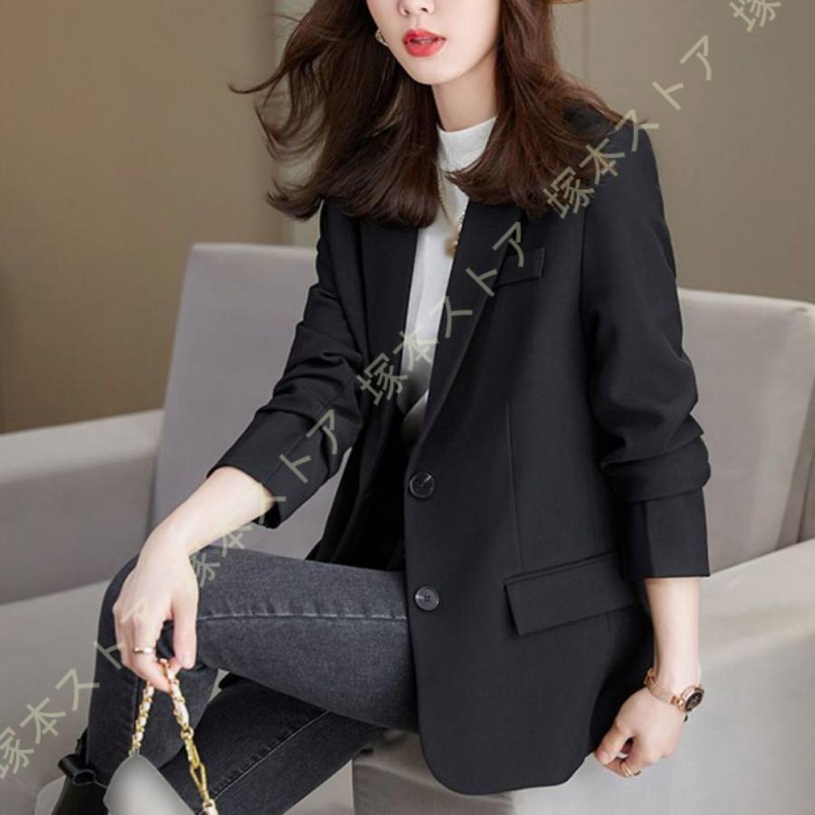 テーラードジャケット 春 夏 アウター ジャケット レディース 冷房対策 通勤服 OL オフィス カジュアル 羽織 上品 無地 スーツ ジャケット オフィス |  | 04