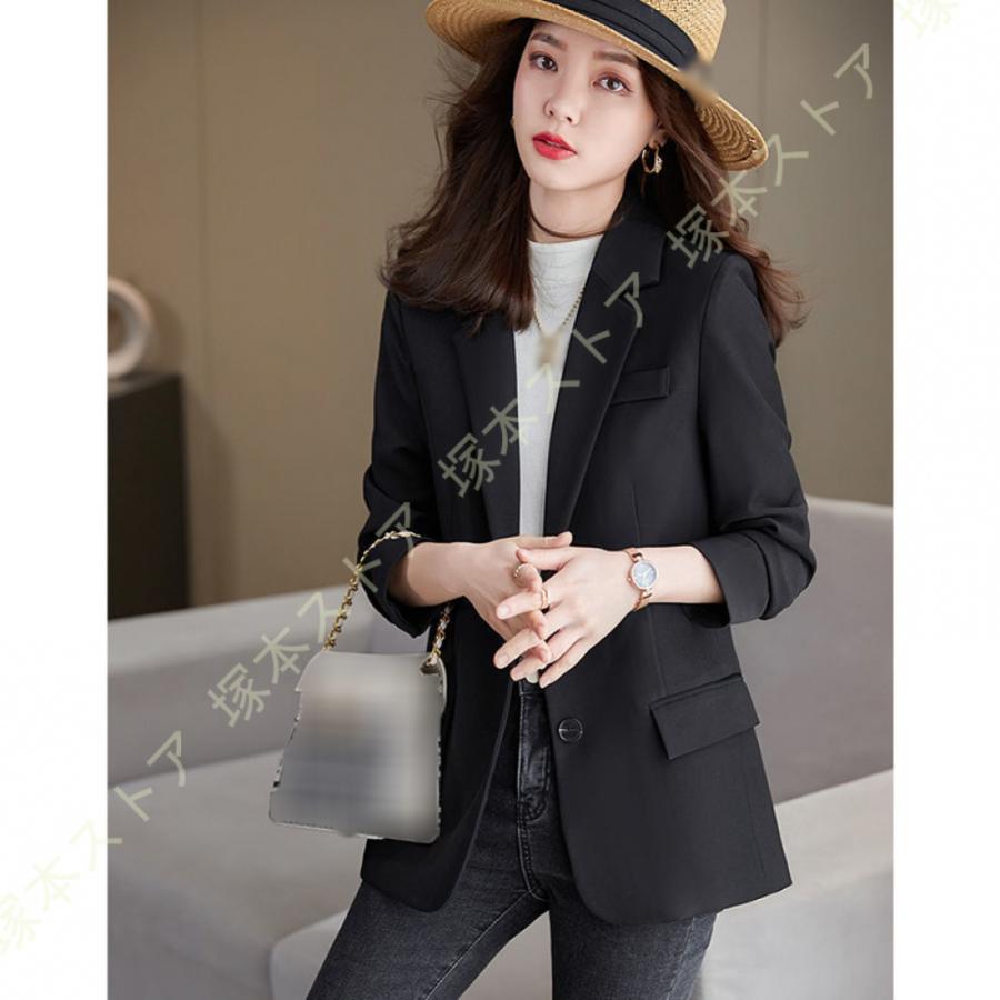 テーラードジャケット 春 夏 アウター ジャケット レディース 冷房対策 通勤服 OL オフィス カジュアル 羽織 上品 無地 スーツ ジャケット オフィス |  | 09