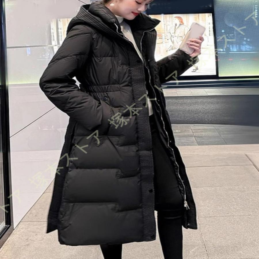 ダウンジャケット レディース ロングコート 冬服 厚手 ダウンコート