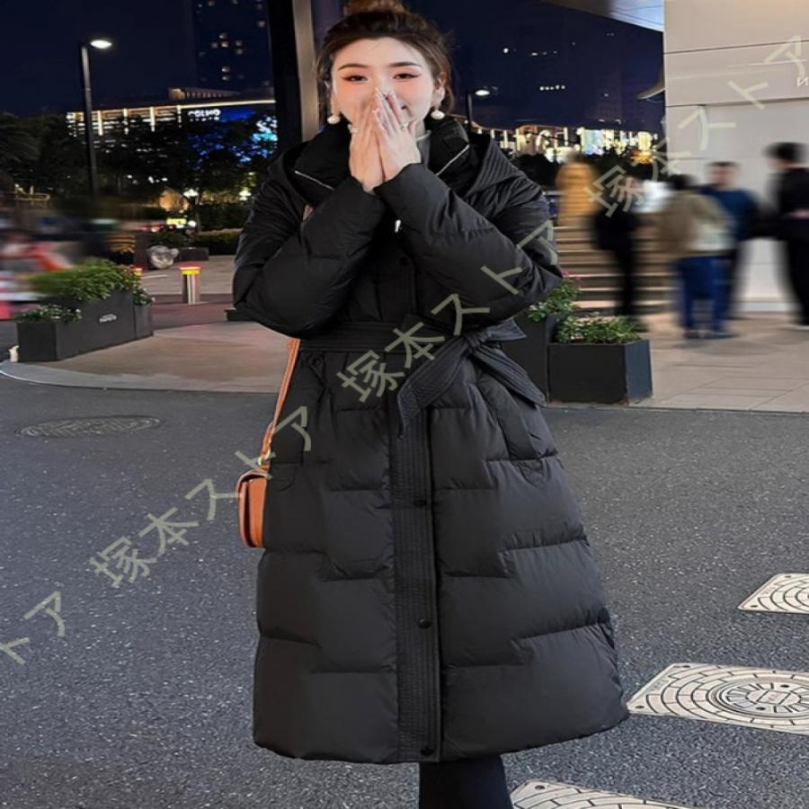 ダウンジャケット レディース ロングコート 冬服 厚手 ダウンコート