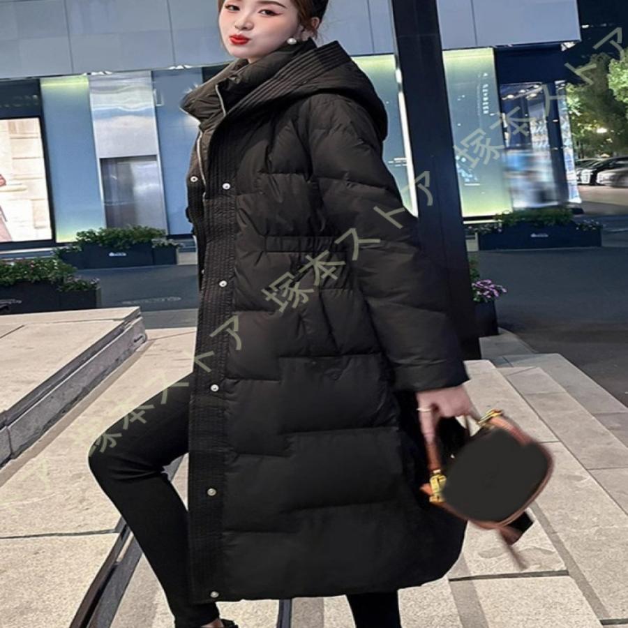 ダウンジャケット レディース ロングコート 冬服 厚手 ダウンコート