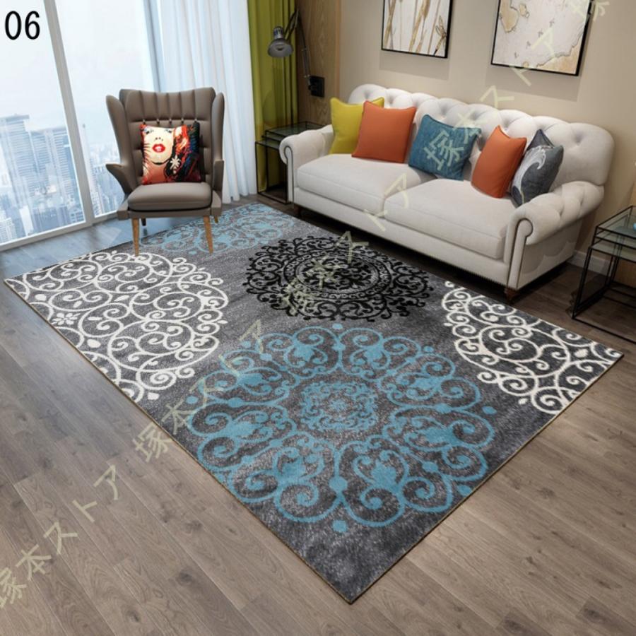 ラグ マット 北欧 モロッカン柄 カーペット 厚手 滑り止め 洗える