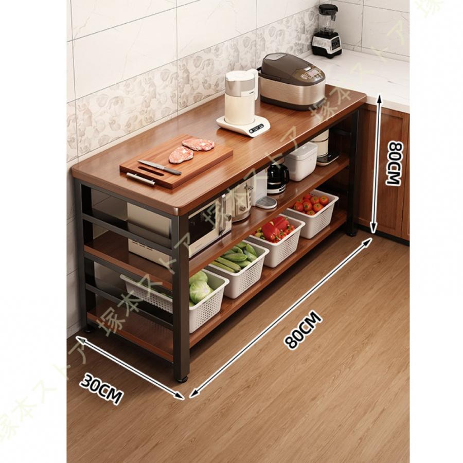 食器棚 レンジ台 組立品 ロータイプ 幅80cm 幅100cm 大型レンジ対応 コンパクト キッチンカウンター 落下防止柵 間仕切り かわいい おしゃれ 北欧 新生活の画像
