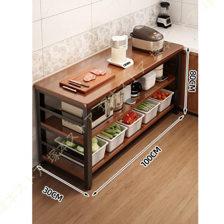 食器棚 レンジ台 組立品 ロータイプ 幅80cm 幅100cm 大型レンジ対応 コンパクト キッチンカウンター 落下防止柵 間仕切り かわいい おしゃれ 北欧 新生活の画像