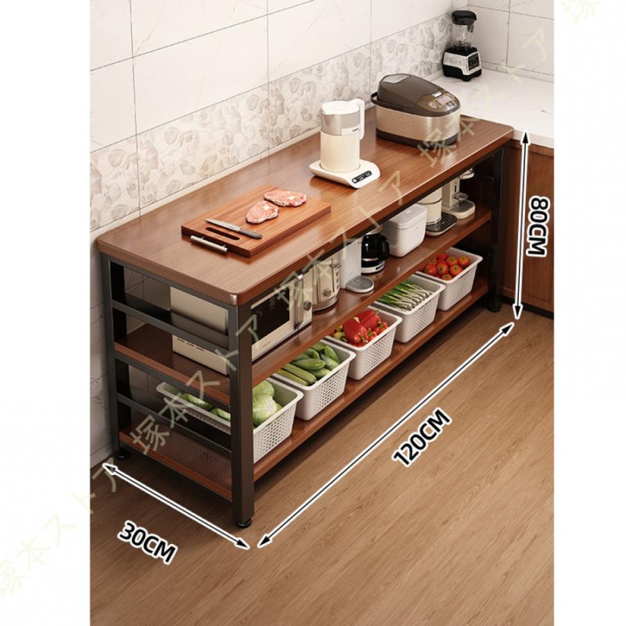 食器棚 レンジ台 組立品 ロータイプ 幅80cm 幅100cm 大型レンジ対応 コンパクト キッチンカウンター 落下防止柵 間仕切り かわいい おしゃれ 北欧 新生活の画像