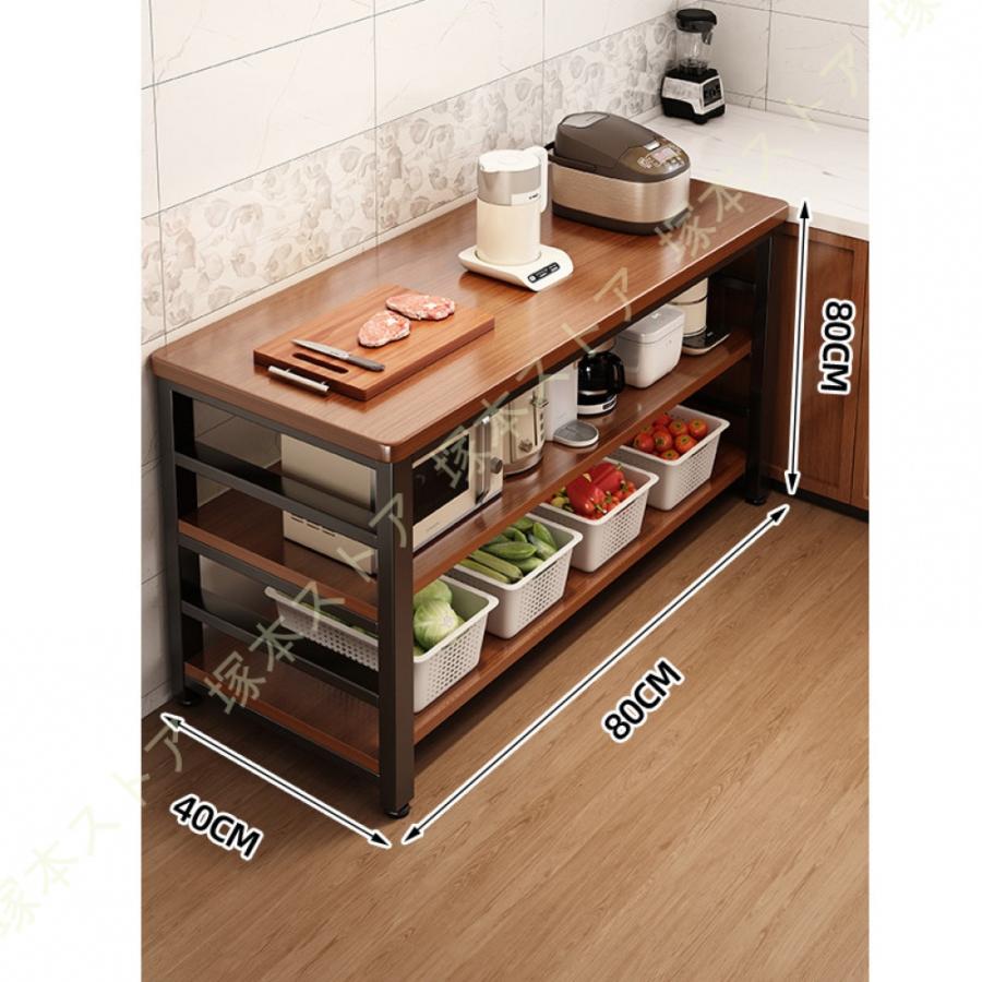 食器棚 レンジ台 組立品 ロータイプ 幅80cm 幅100cm 大型レンジ対応 コンパクト キッチンカウンター 落下防止柵 間仕切り かわいい おしゃれ 北欧 新生活の画像