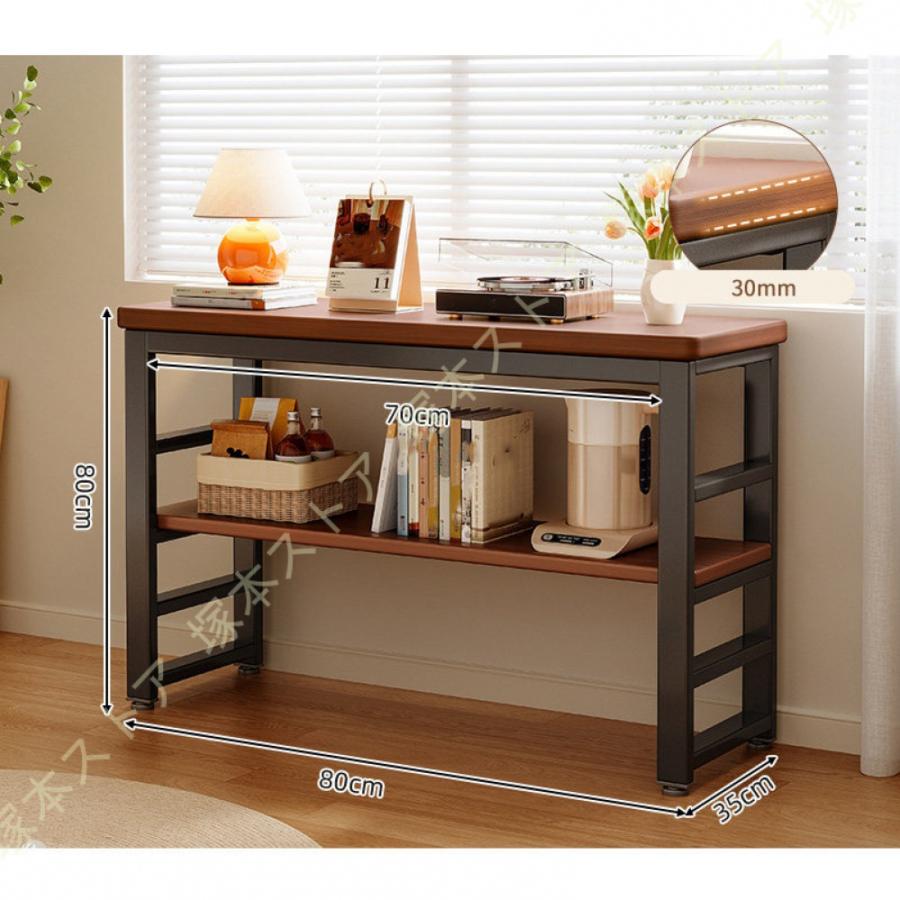 キッチンラック 幅80 奥行30 高さ80cm ホワイト ナチュラル スチール キッチン収納 組立品 キッチン 台所 キッチン収納ラック 台所収納 収納棚 レンジラック_6