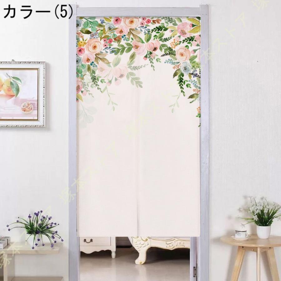 北欧暖簾 のれん モンステラ柄 植物柄 ハワイ 自然 カーテン 部屋