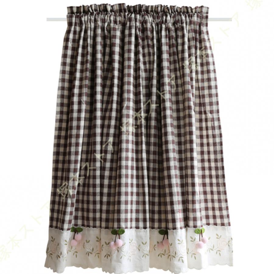 カフェカーテン 小窓用 小窓カーテン アメリカンカントリー