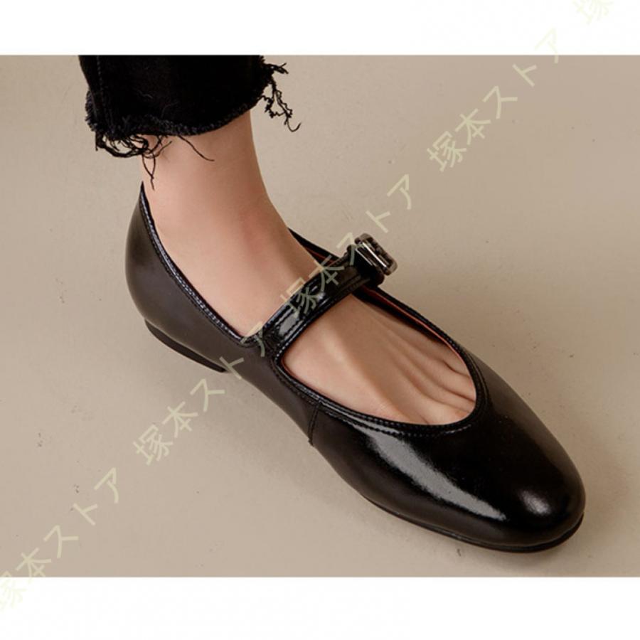バレエシューズ パンプス レディース ストラップ フラット