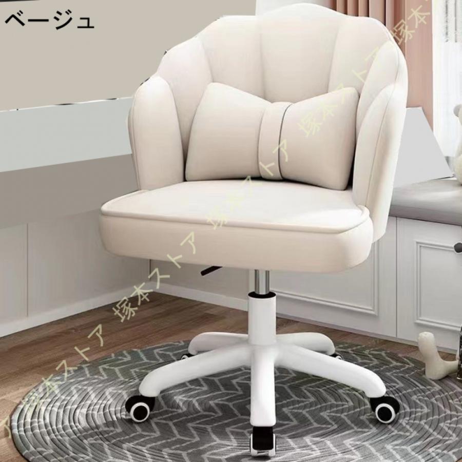 デスクチェア　クッション付き　昇降 オフィスチェア デスクチェア パソコンチェア 360度回転 昇降機能付き
