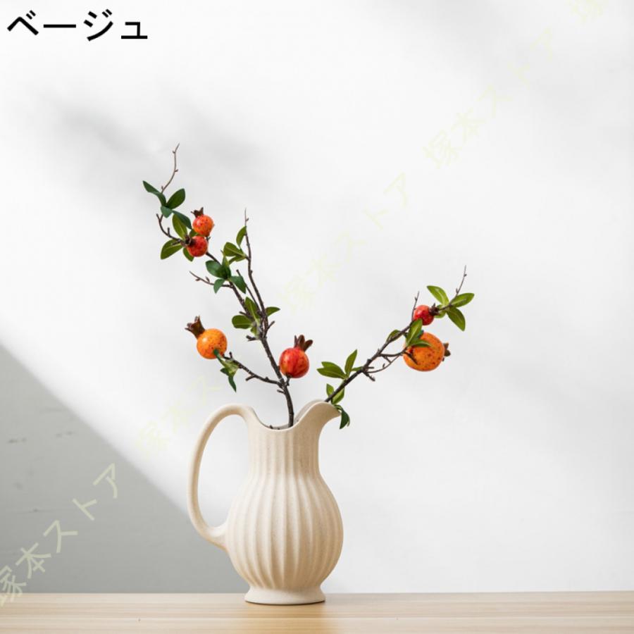 ピッチャー 花瓶 セラミックピッチャー 陶器 おしゃれ ベージュ