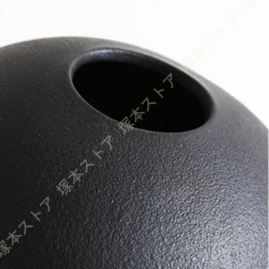 花瓶 黒 陶器 ミニ花器 一輪挿し セラミック フラワーベース ブラック